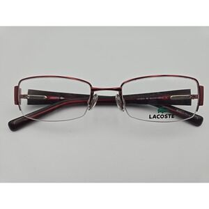 LACOSTE LA12218 RE Red Authentic Eyeglasses (Frames Only) 50-19-135MM